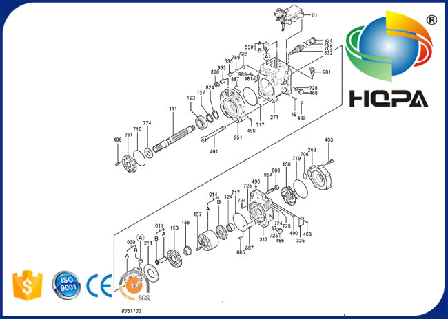 Μηχανικό πετρέλαιο σφραγίδων 0682325 πλαισίου για HITACHI ex1200-6 ex1800-3