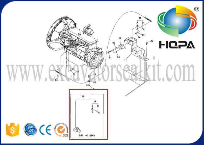 Να περπατήσει μηχανή 4614911 4360509 ρυθμιστικών βαλβίδων για Hitachi ex200-5 ex200-6 ZX200