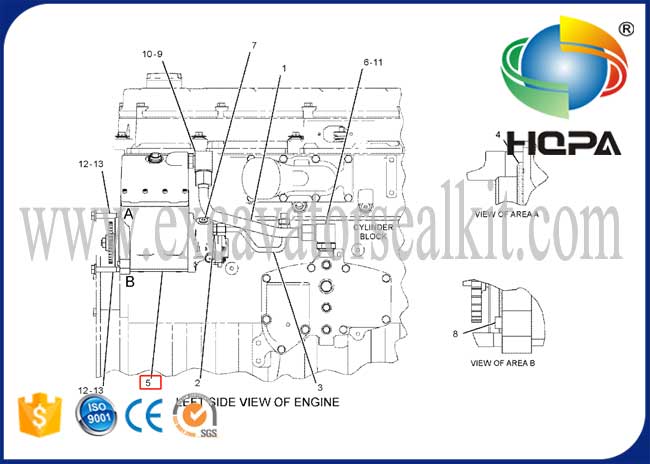 319-0677 υδραυλική αντλία εγχύσεων καυσίμων 10R-8899 κατάλληλη για τη μηχανή C7 C9 ΓΑΤΏΝ 324D 336D