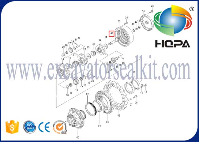 2051884 μέρη συσκευών ταξιδιού άξονων στηριγμάτων για Hitachi zx330-3 zx350lc-3